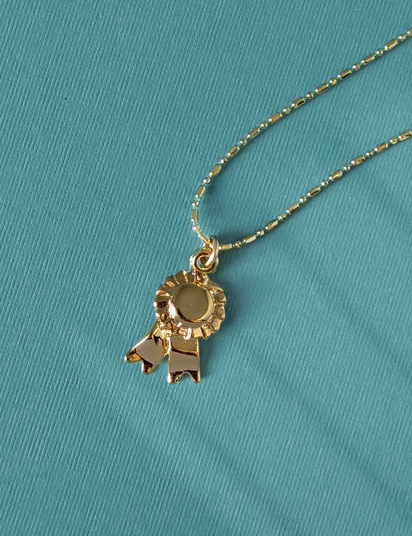 Award Ribbon Charm Necklace