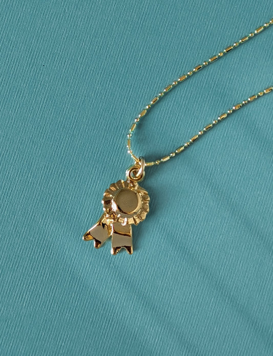 Award Ribbon Charm Necklace