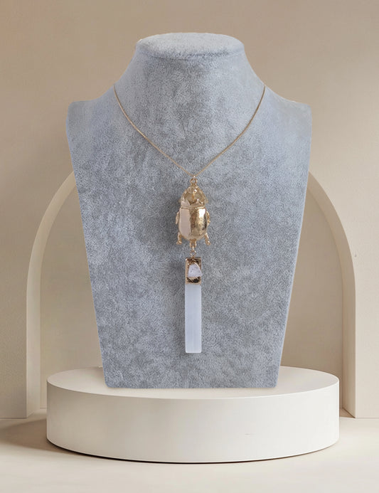Beetle Drop Necklace