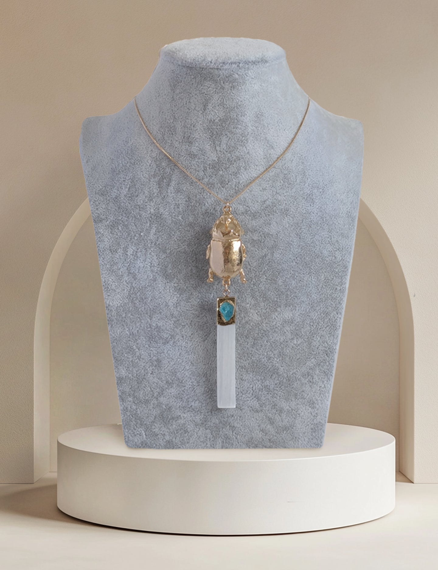 Beetle Drop Necklace