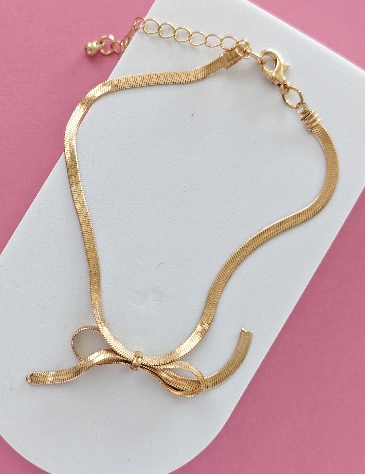 Bow Herringbone Bracelet