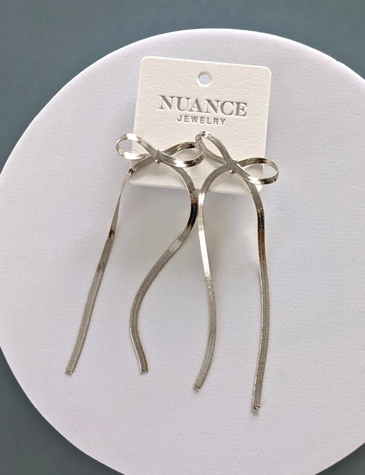 Bow Herringbone Earrings