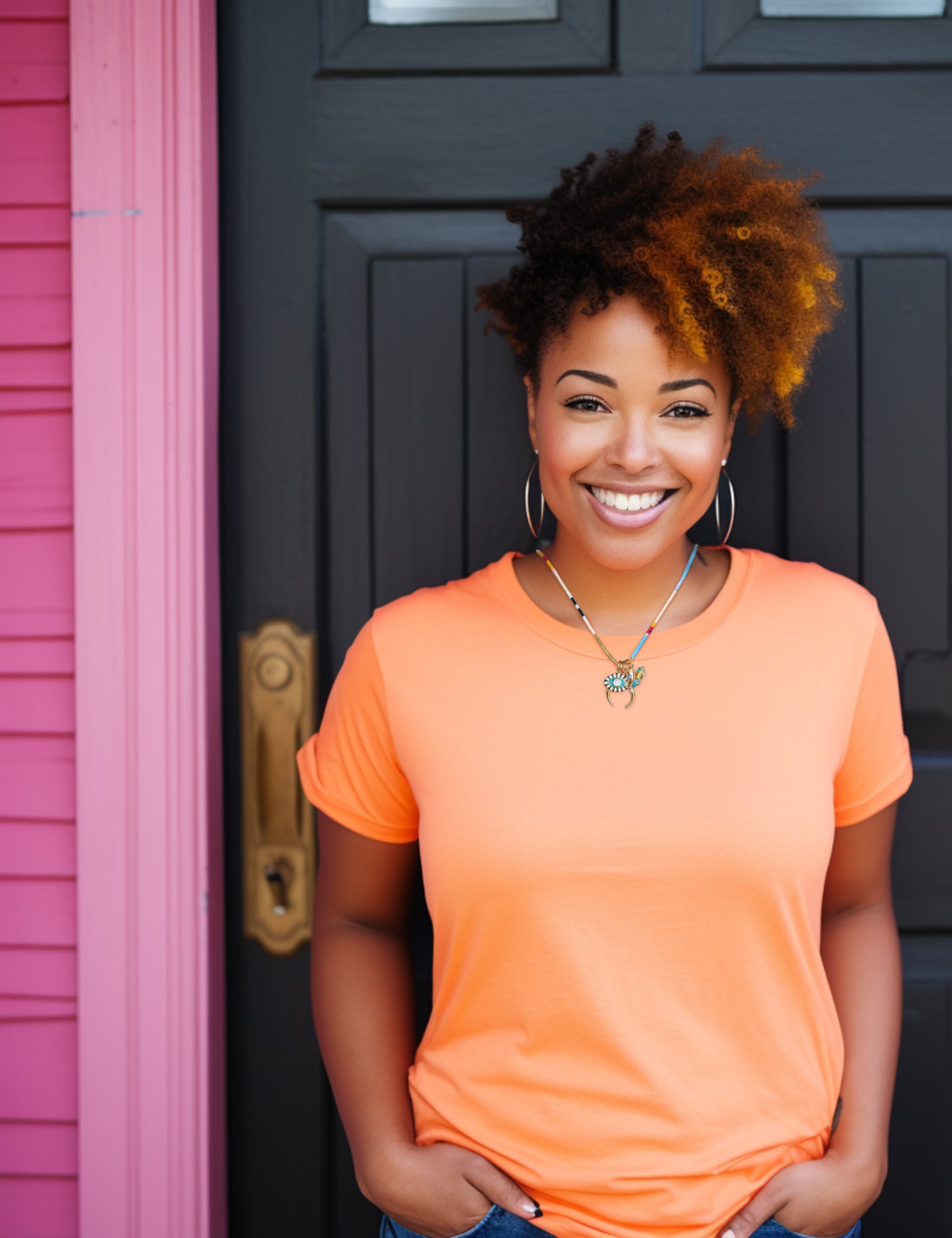 Seed Bead Charm Necklace Holder