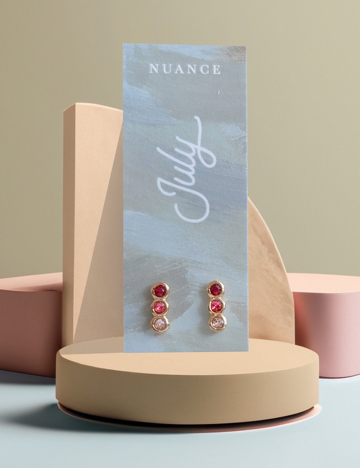 Color Block Birthstone Posts