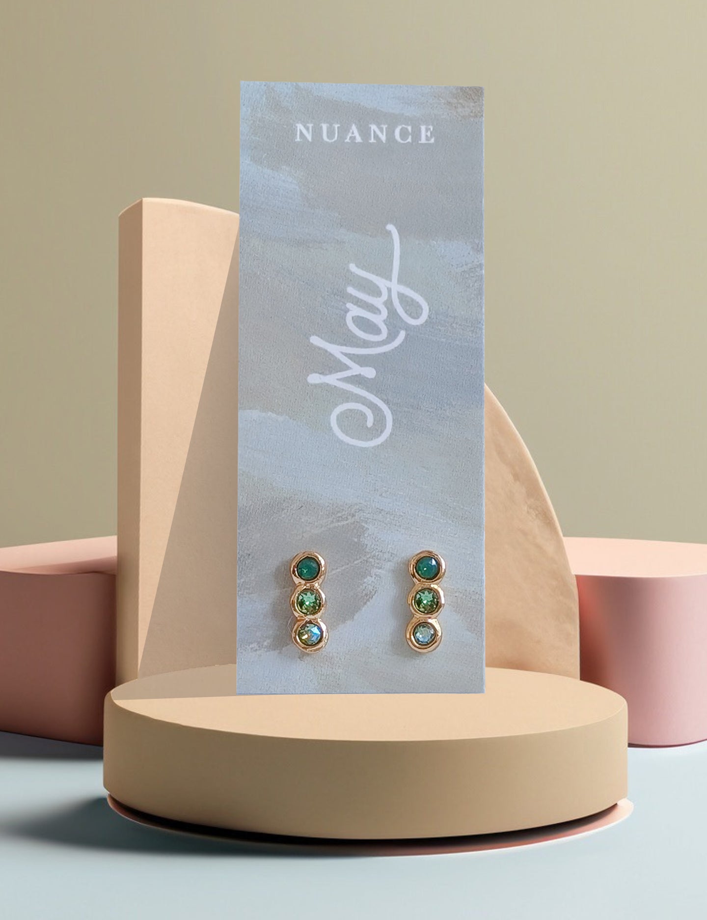 Color Block Birthstone Posts