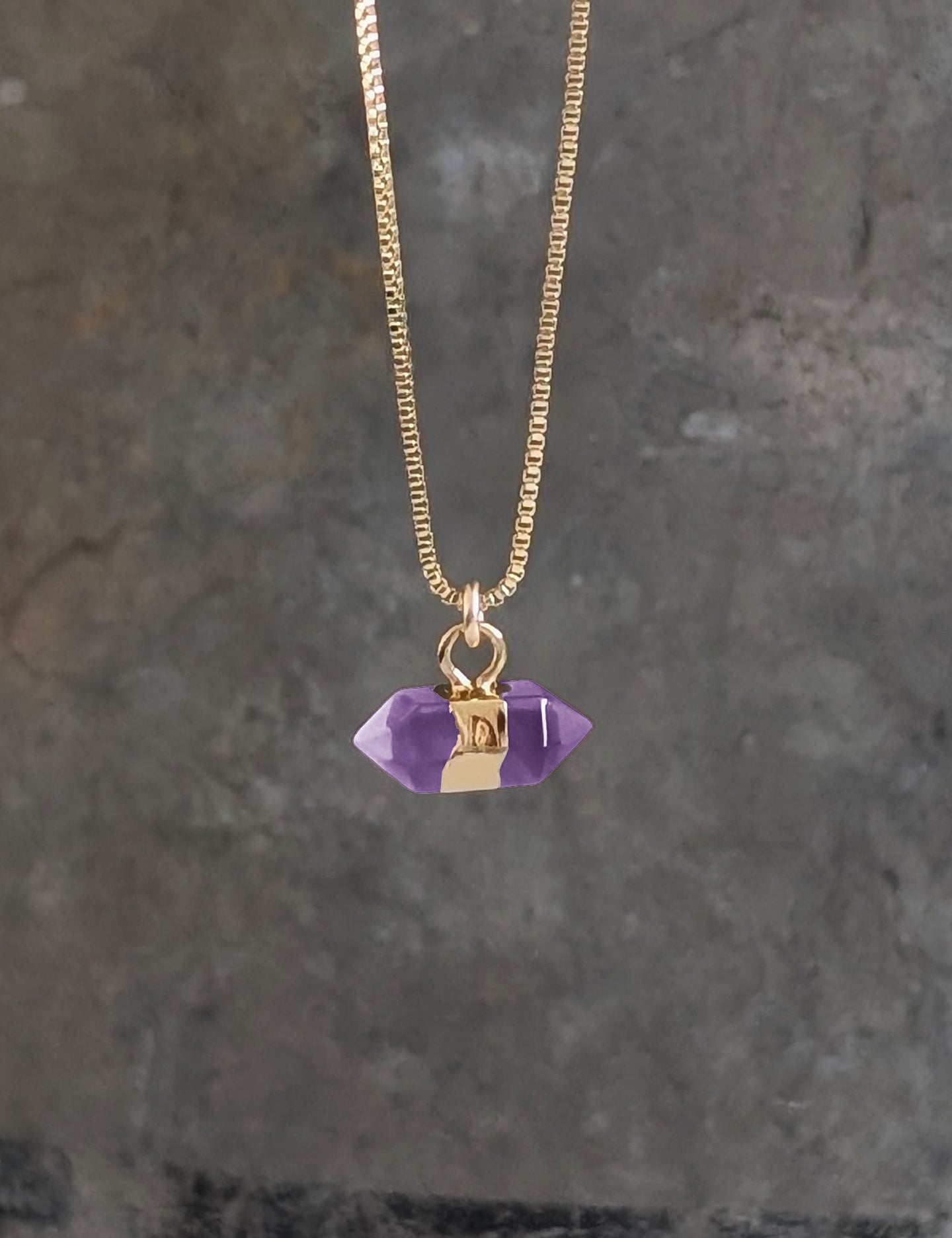 Double Point Gemstone Necklace