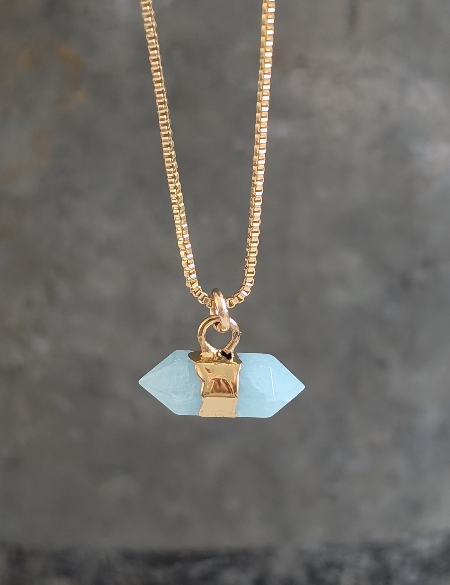 Double Point Gemstone Necklace
