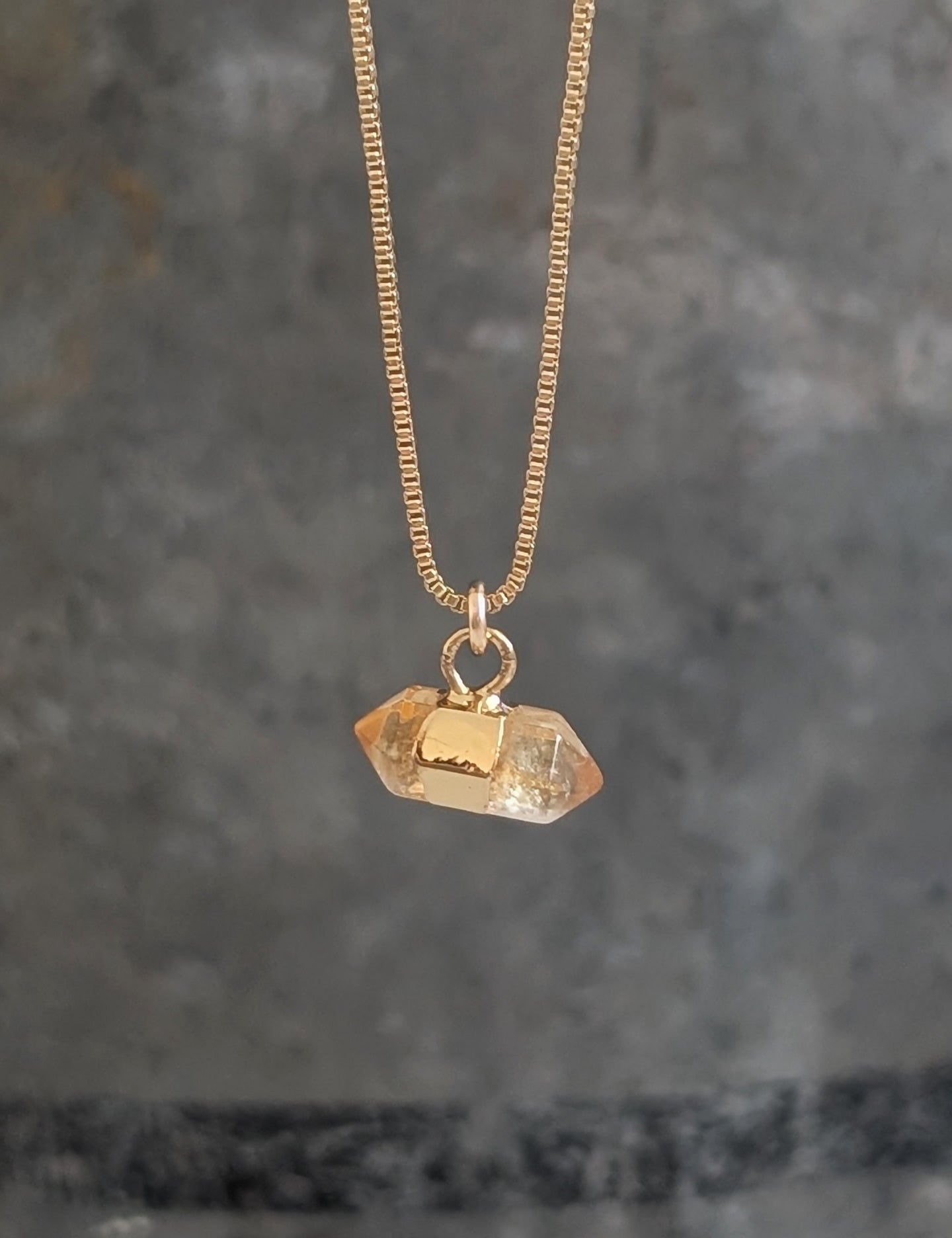 Double Point Gemstone Necklace