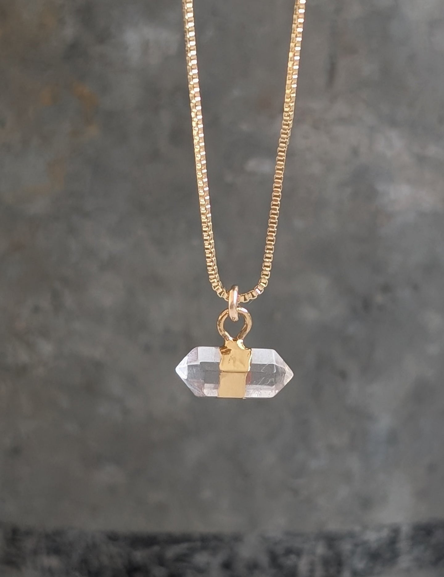 Double Point Gemstone Necklace