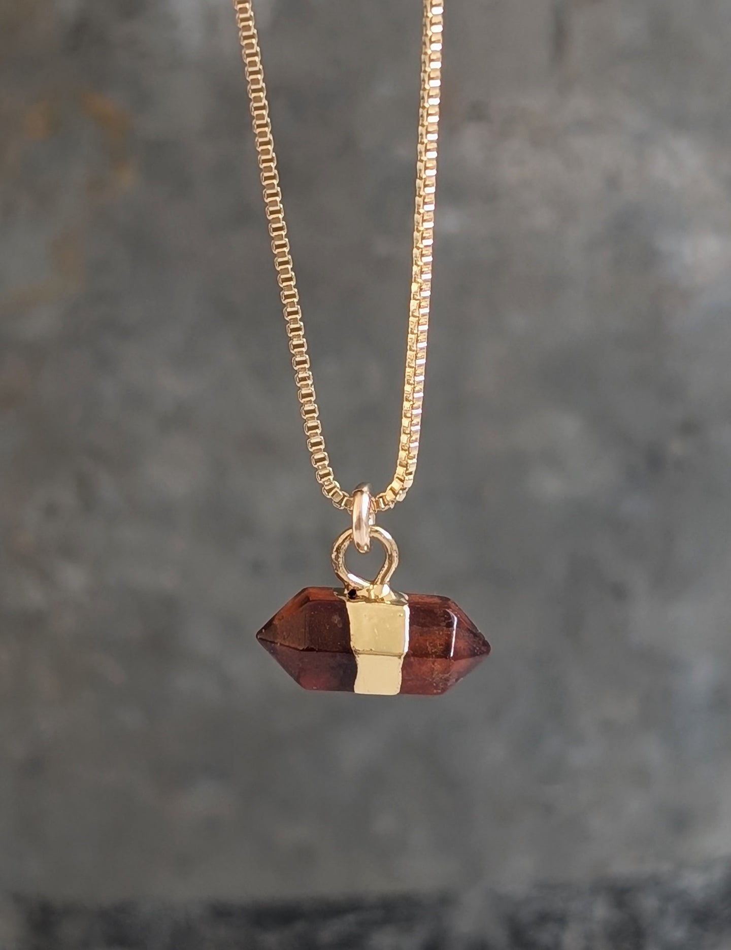 Double Point Gemstone Necklace