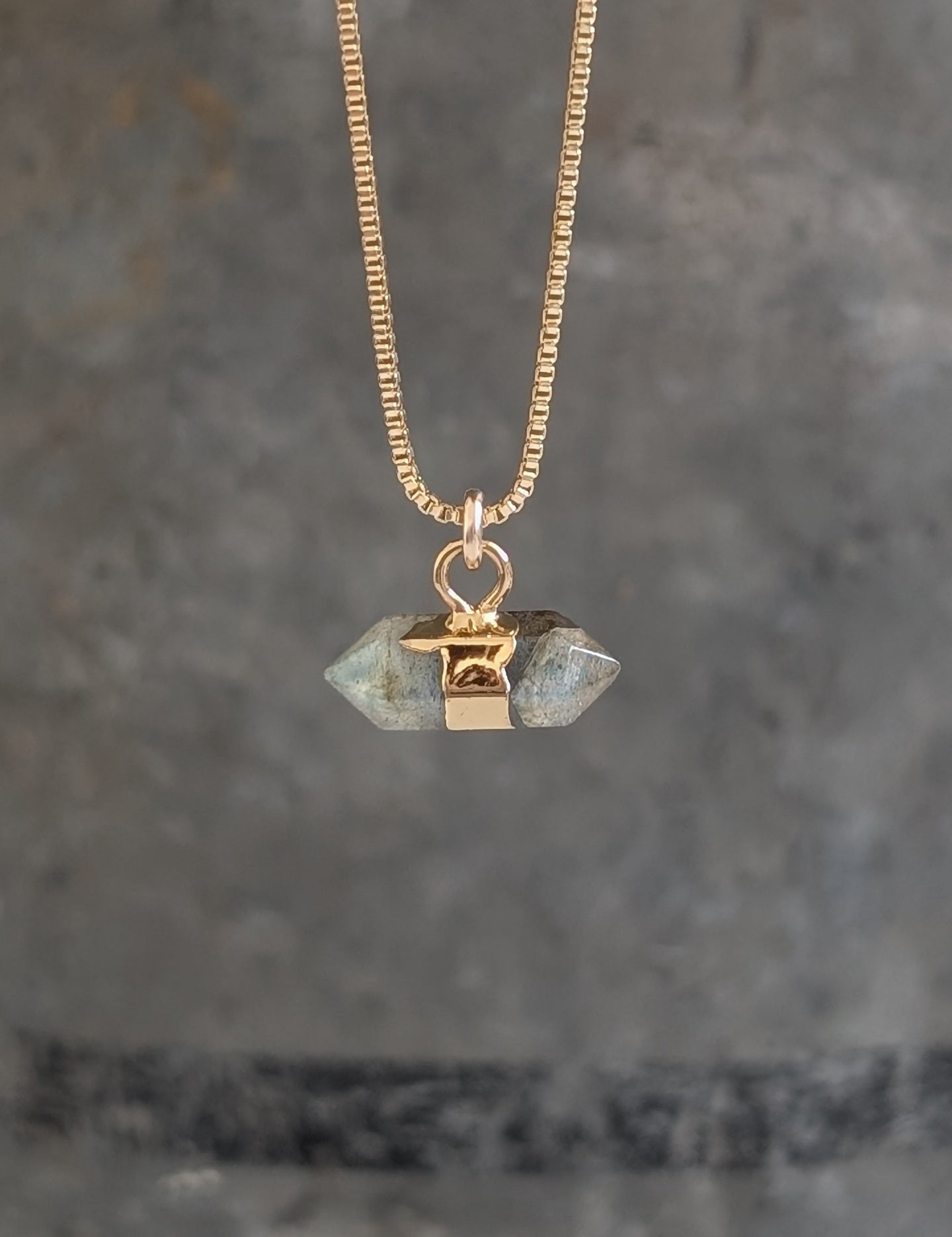 Double Point Gemstone Necklace