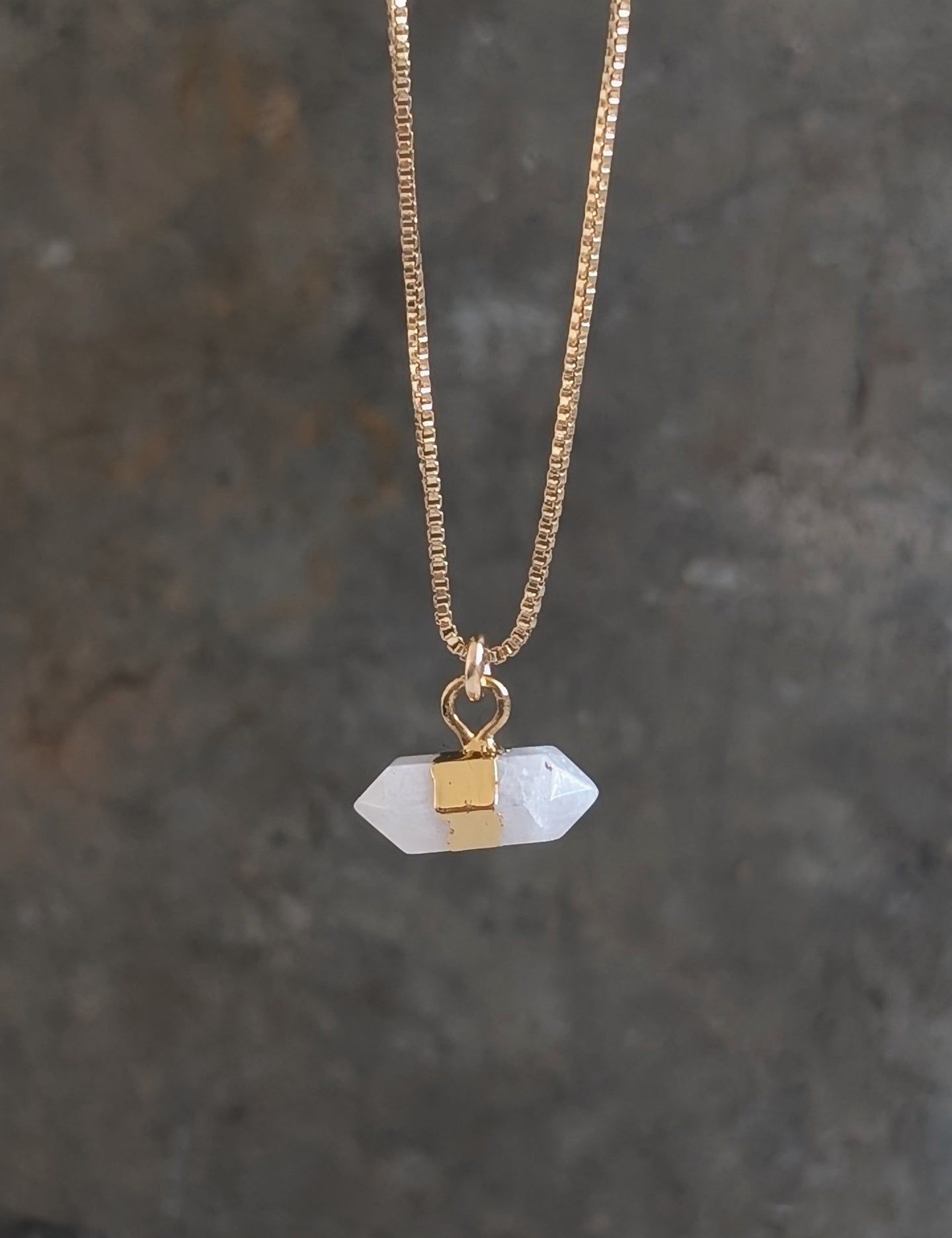 Double Point Gemstone Necklace