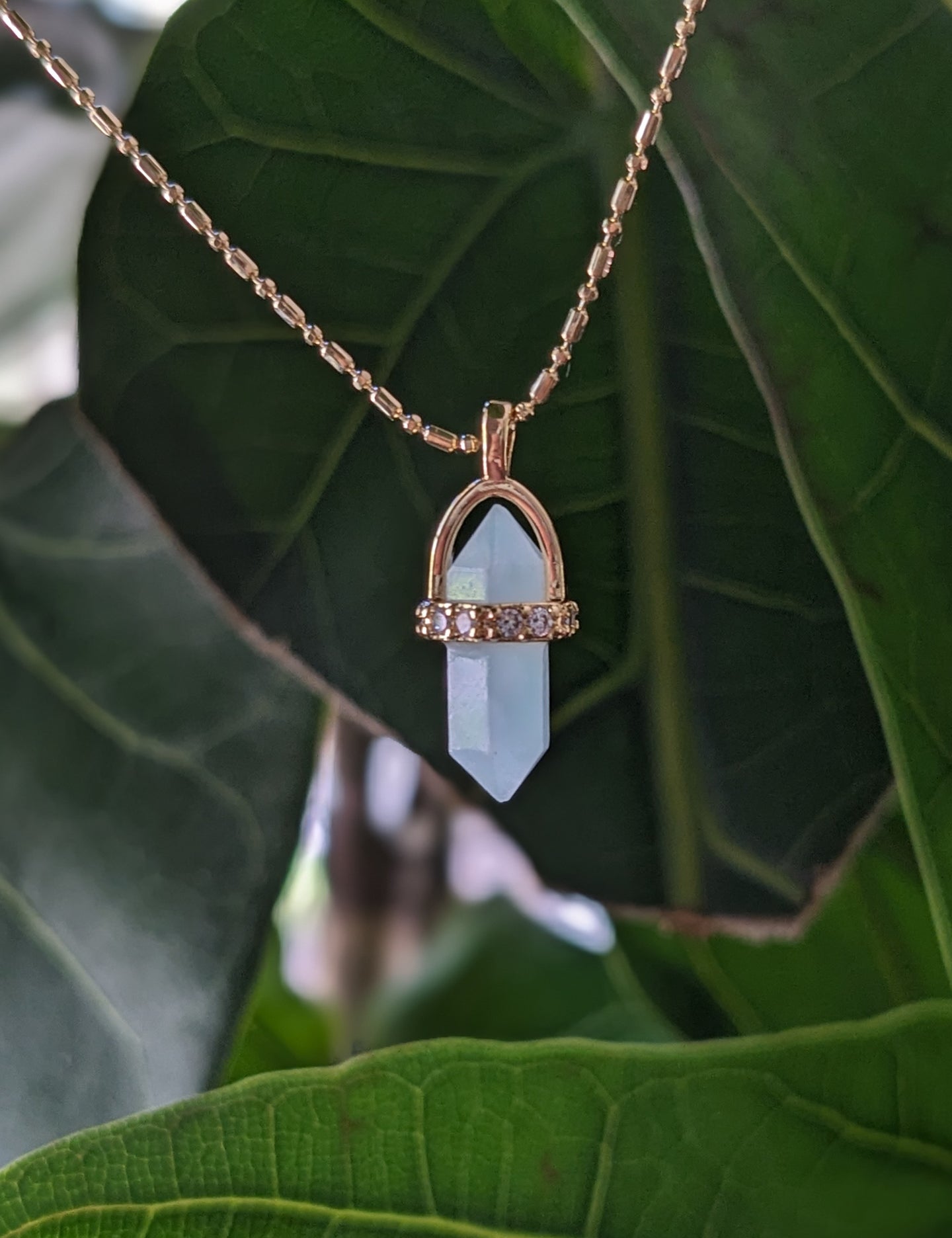 Gemstone Harness Point Necklace