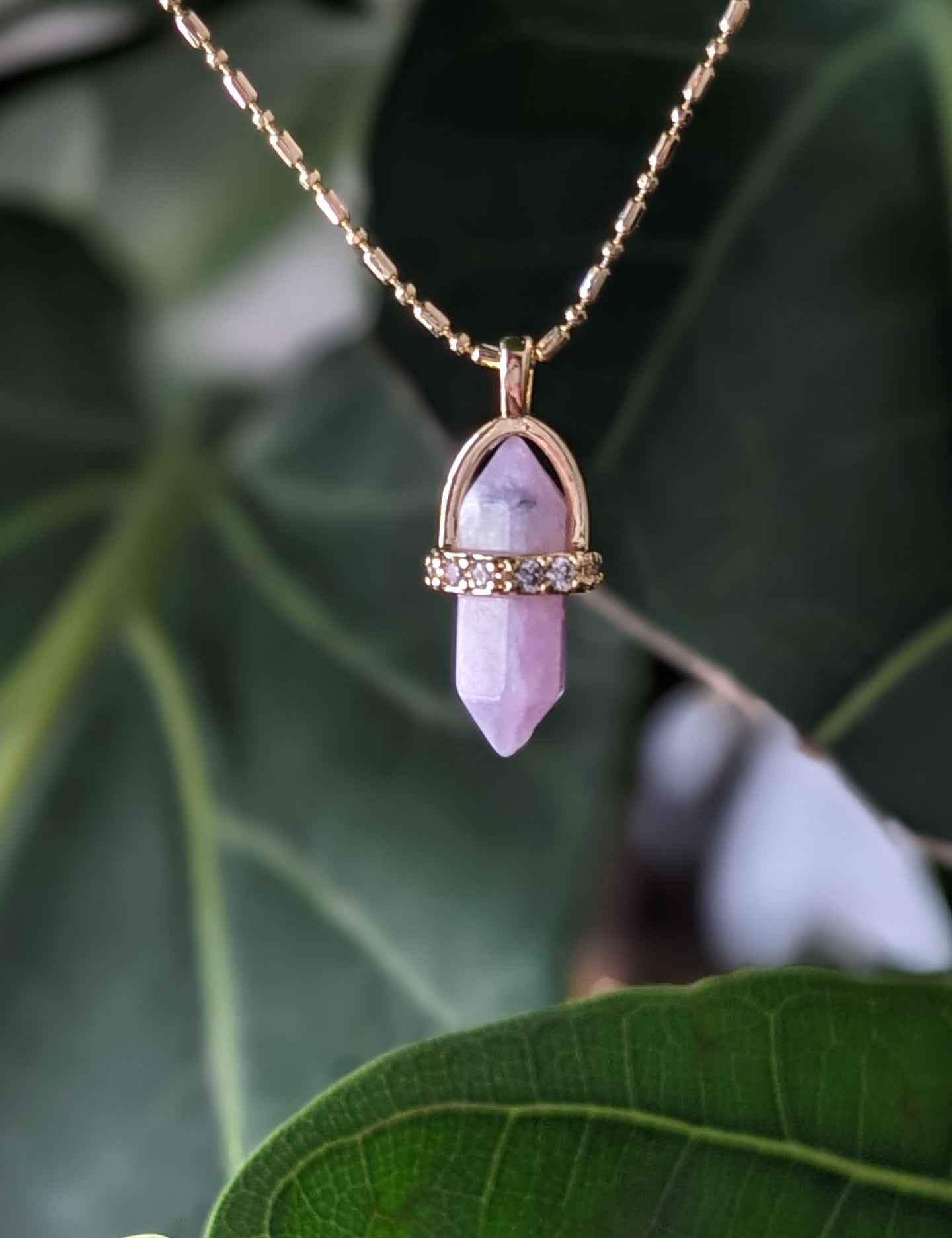 Gemstone Harness Point Necklace