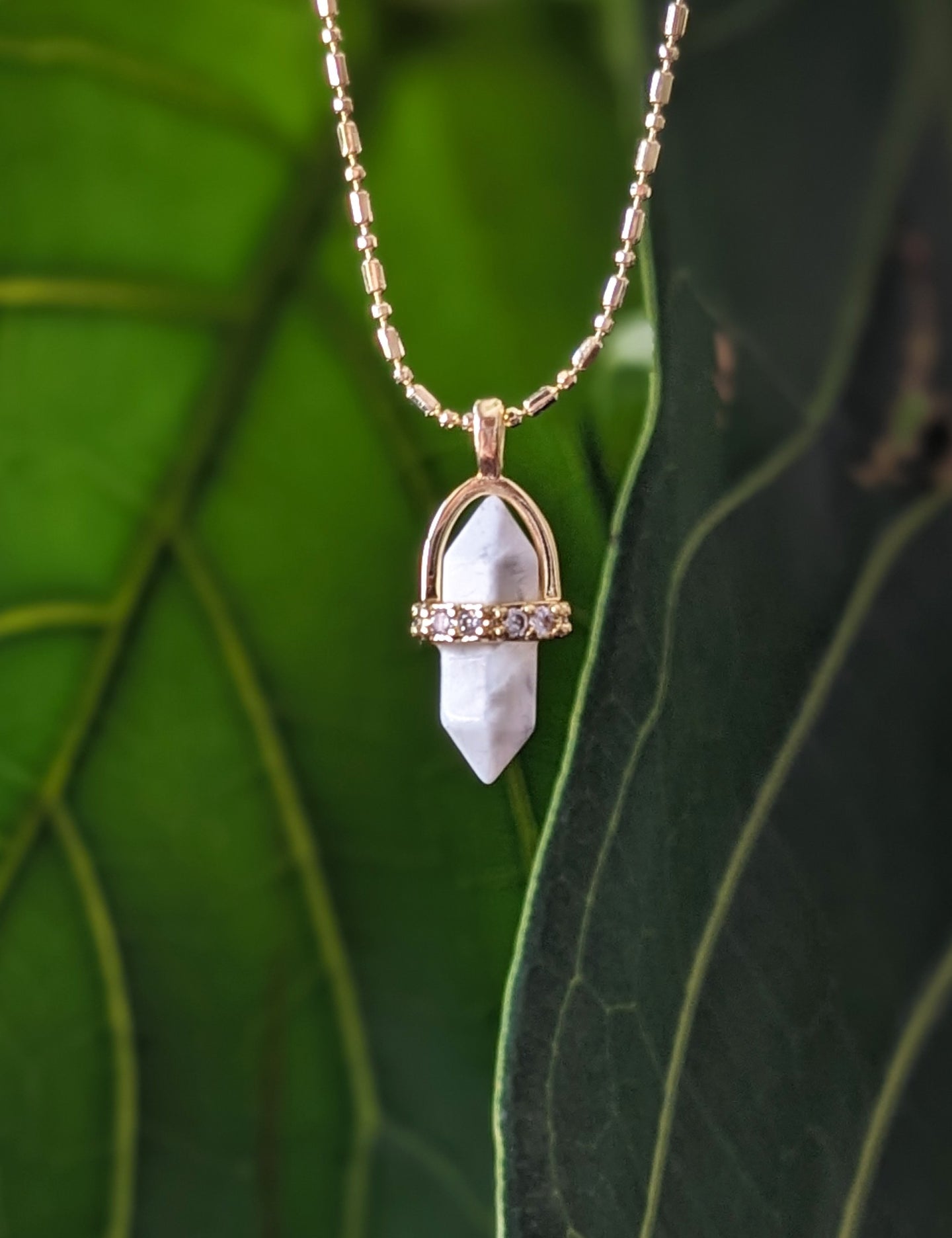 Gemstone Harness Point Necklace