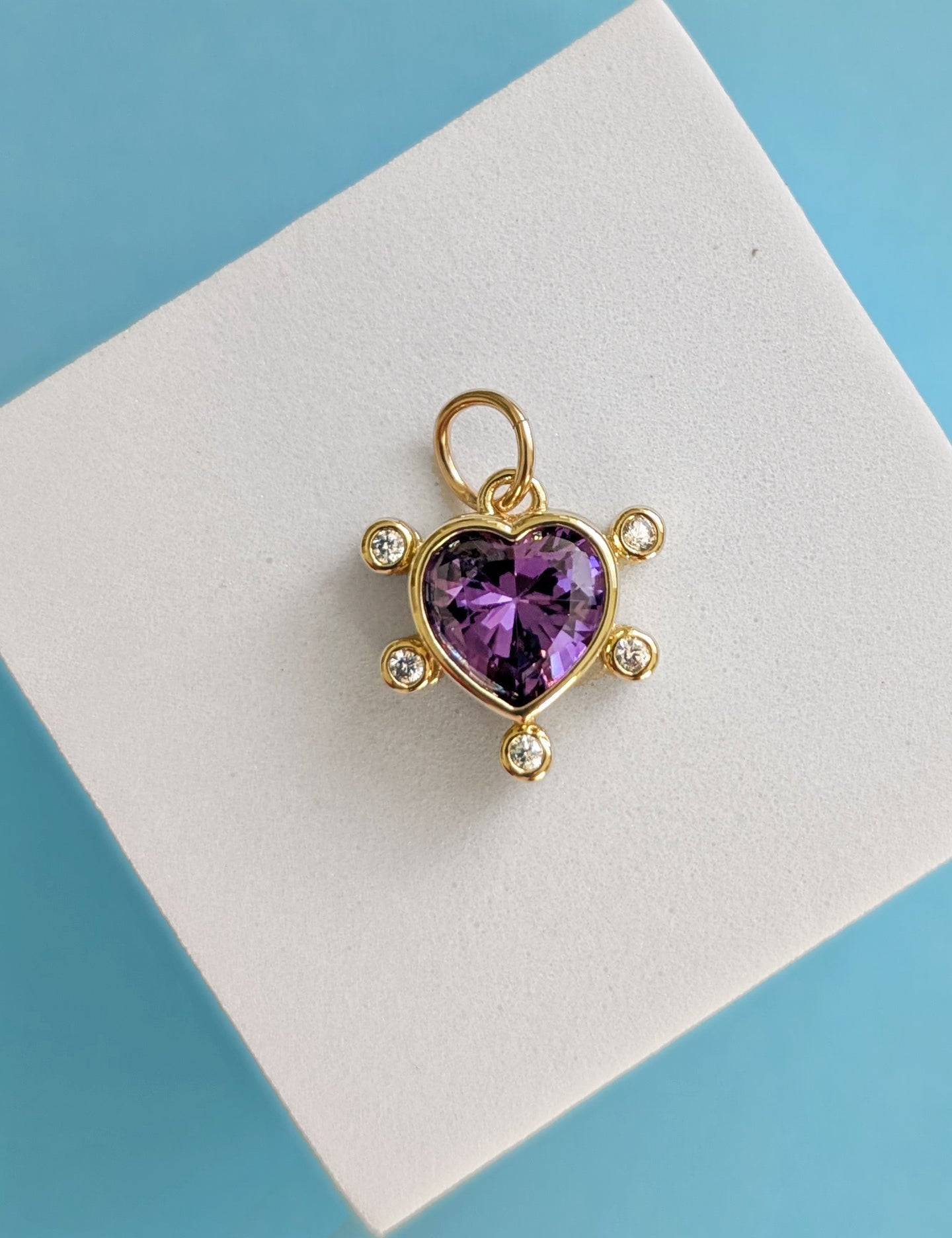 Purple CZ Charm