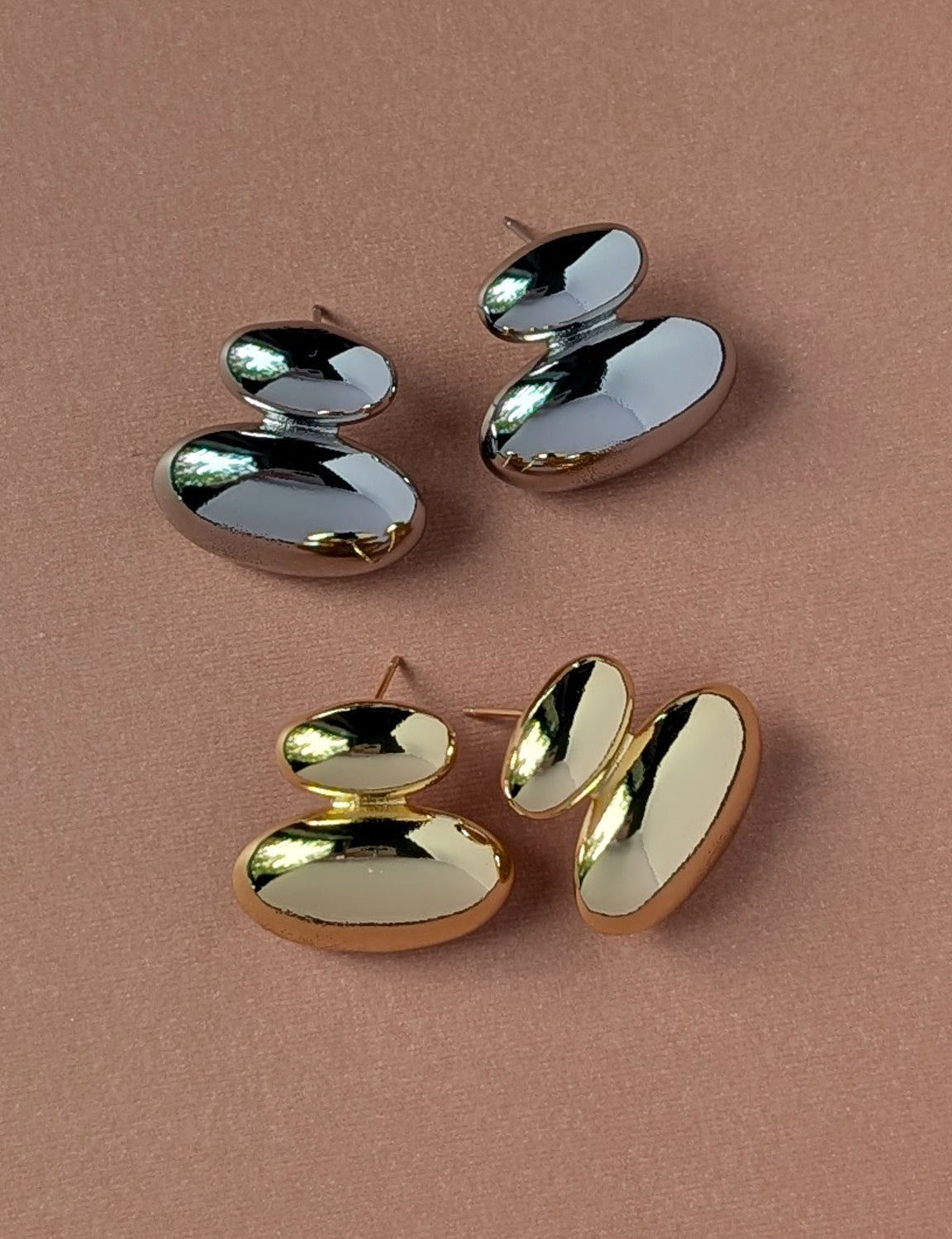 Stacked Oval Earrings