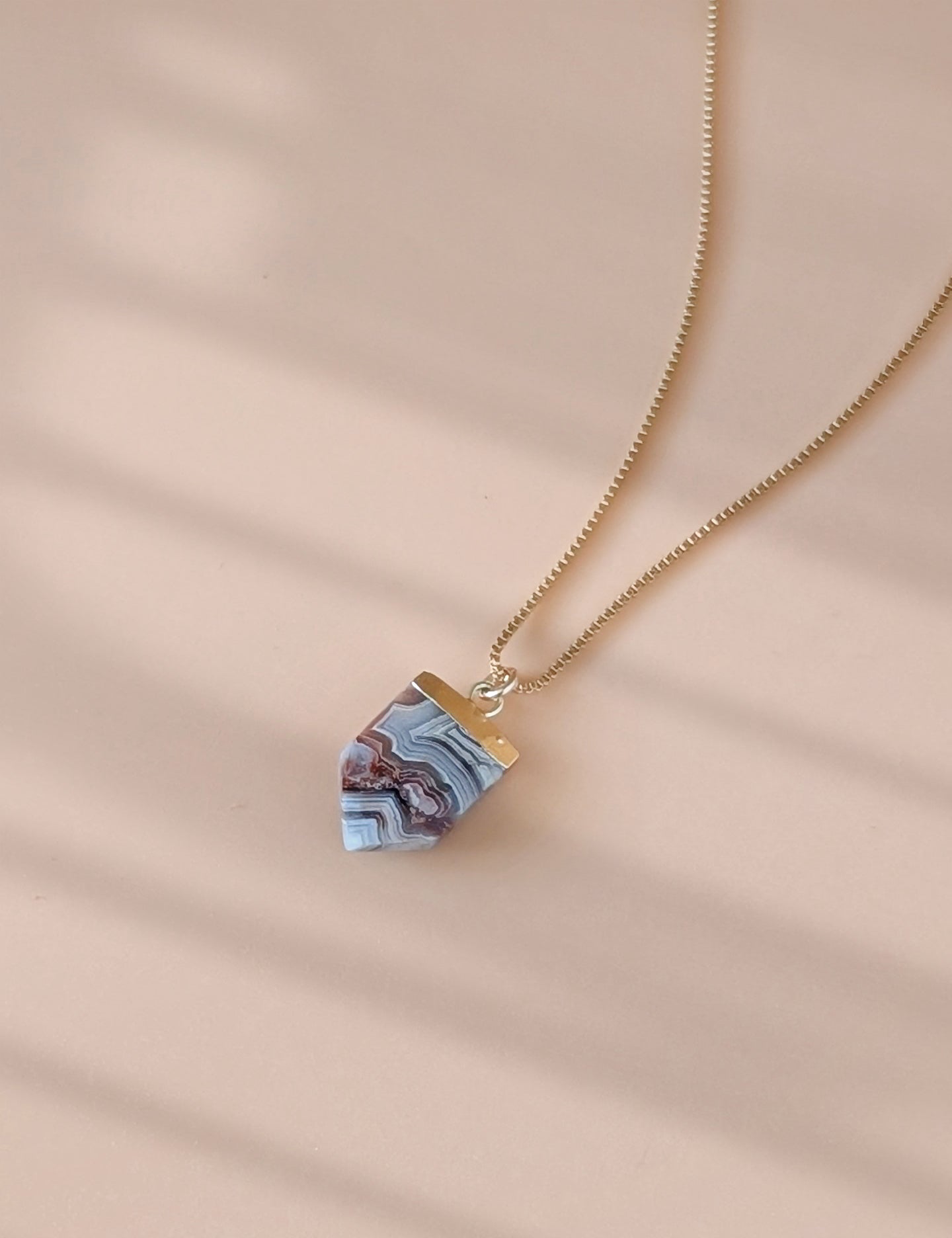 Stone Shape Charm Necklaces