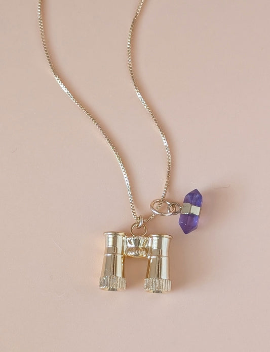 Double Point Gemstone Charms