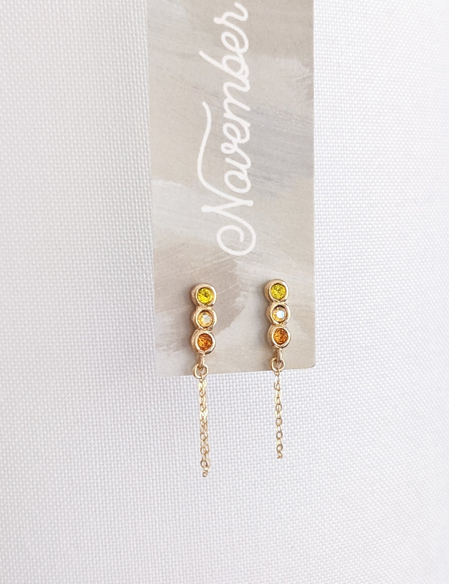 Color Block Birthstone Earrings | More Colors