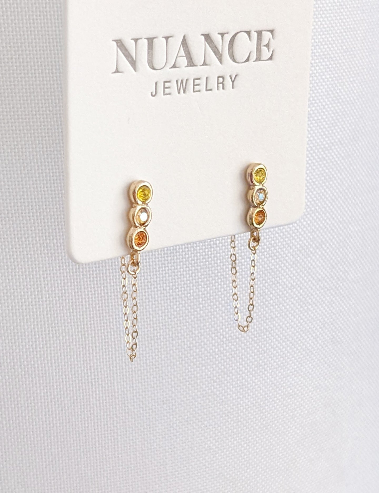 Color Block Birthstone Earrings | More Colors