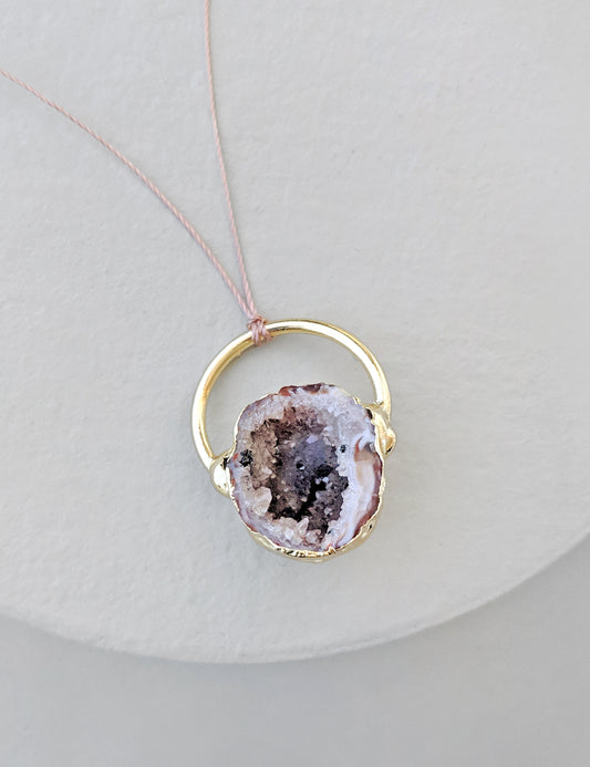 Geode Cave Ring Necklace