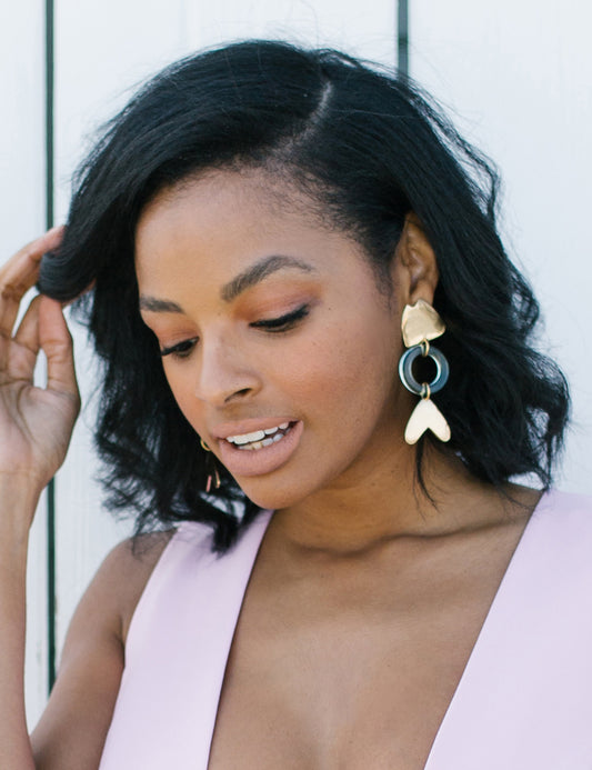 Fish Cutout Earring - Glass