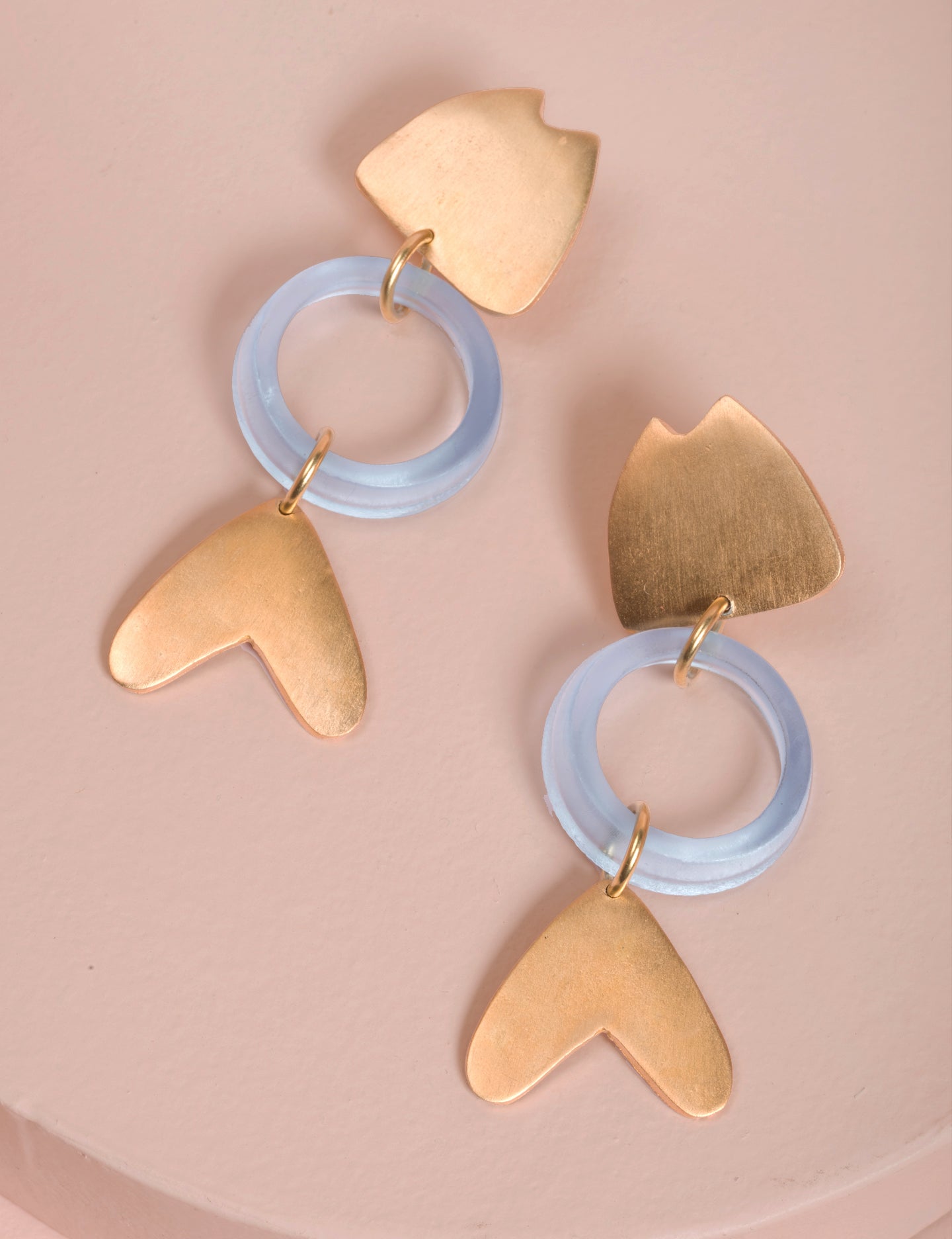 Fish Cutout Earring - Glass