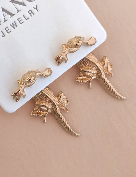 Hanging Lizard Earring