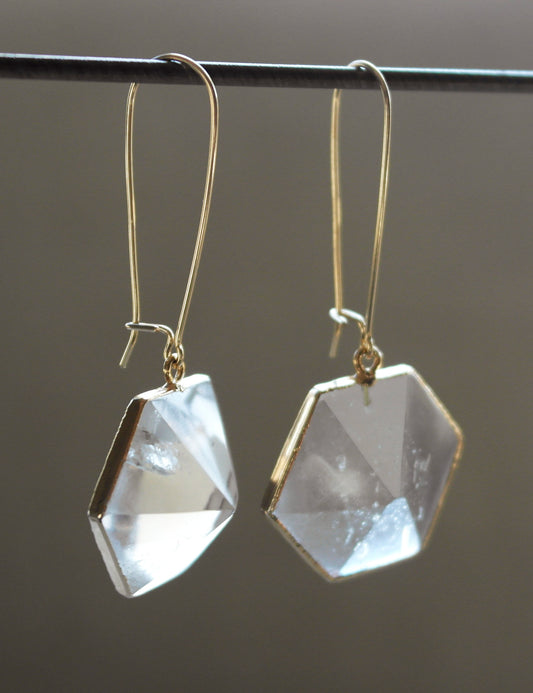 Hexagon Point Earrings