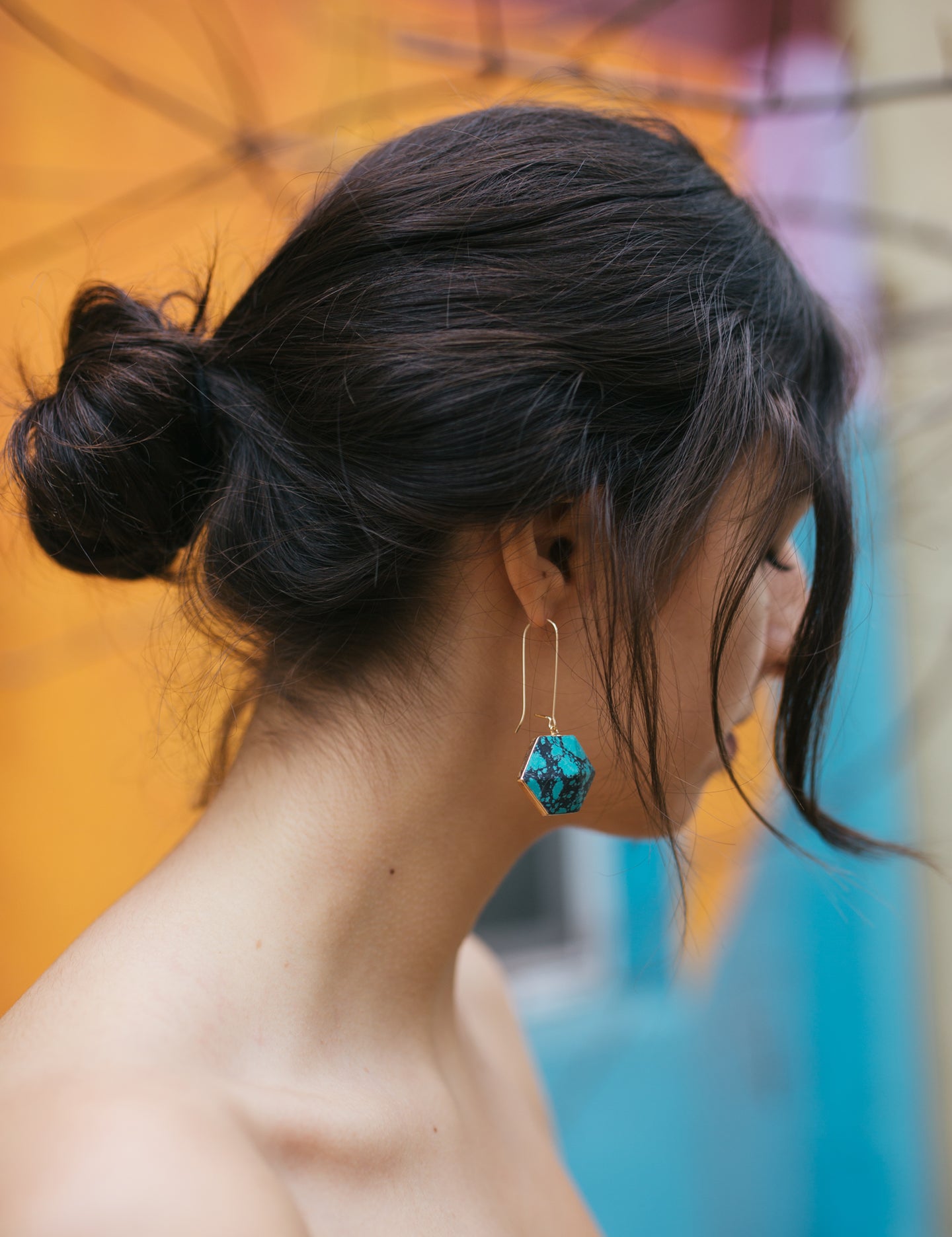 Hexagon Point Earrings