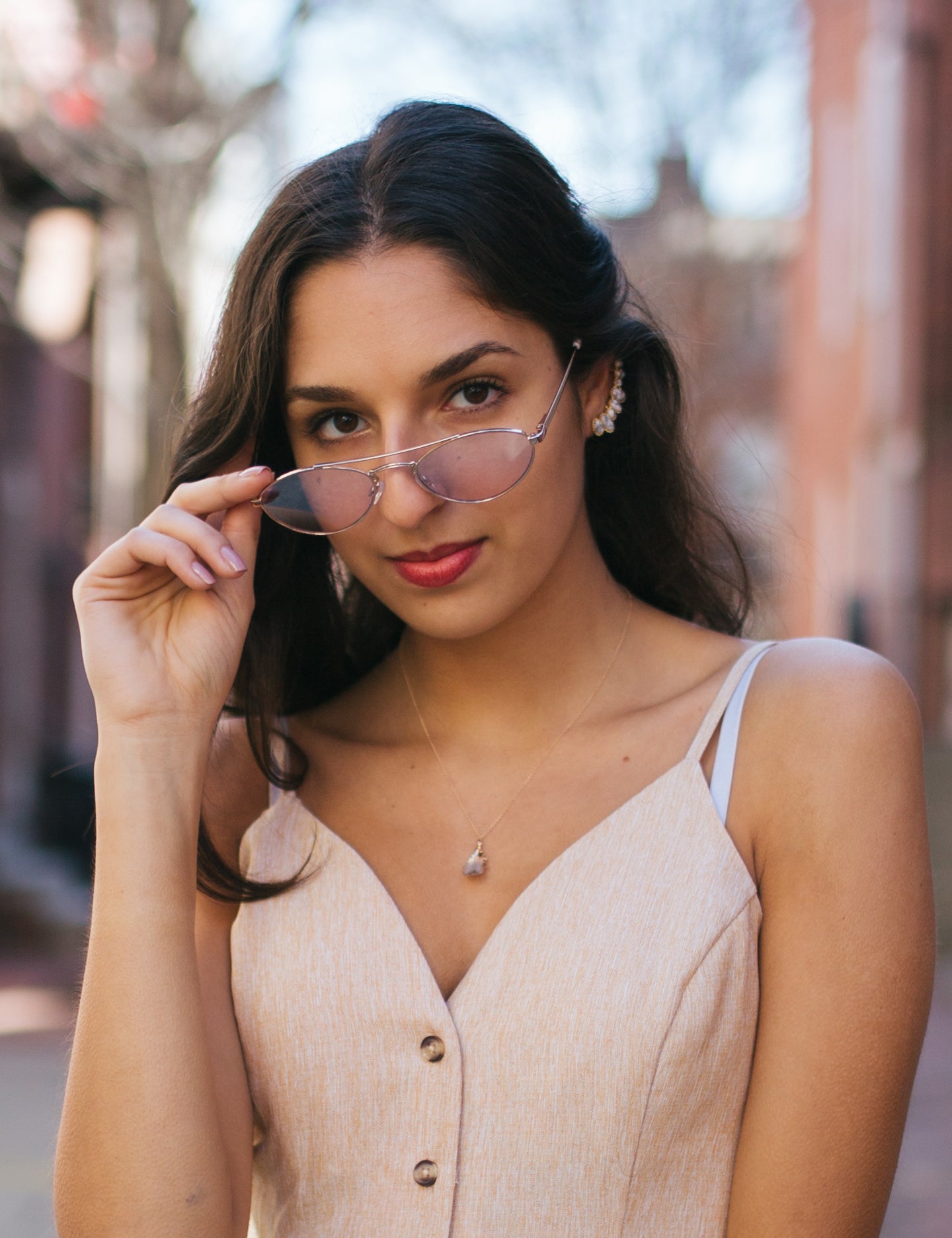 Lena Howlite Ear Climber