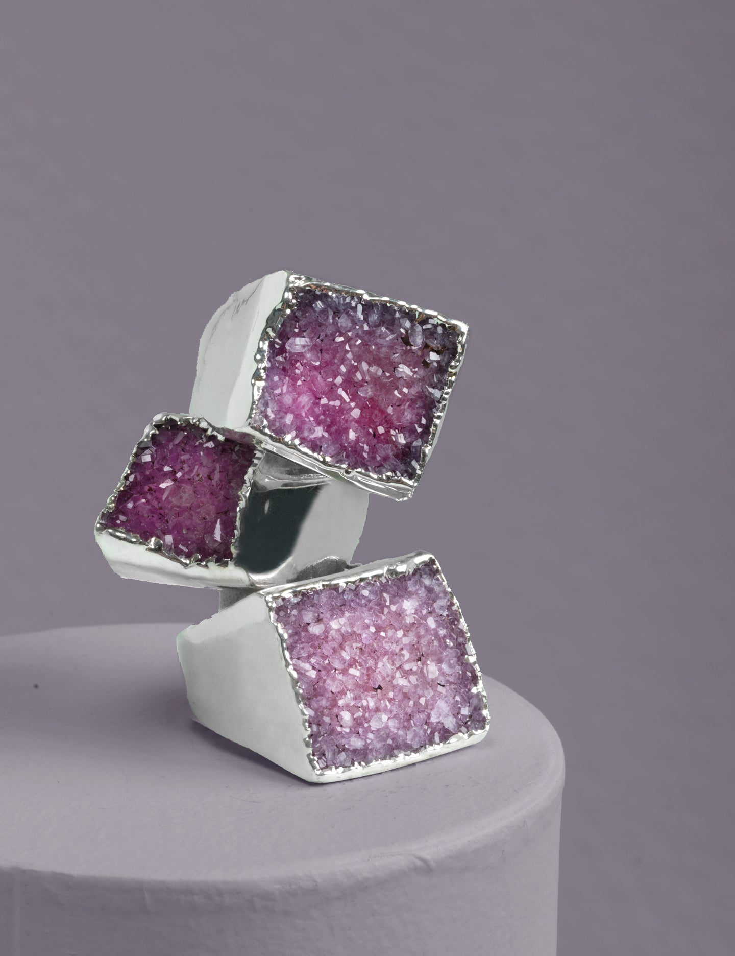 Silver Druzy Rings | More Colors