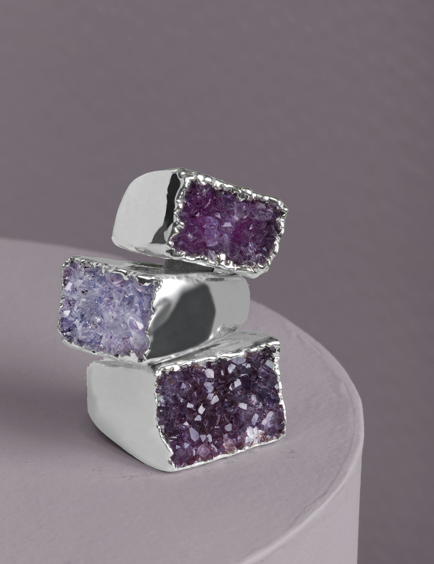 Silver Druzy Rings | More Colors