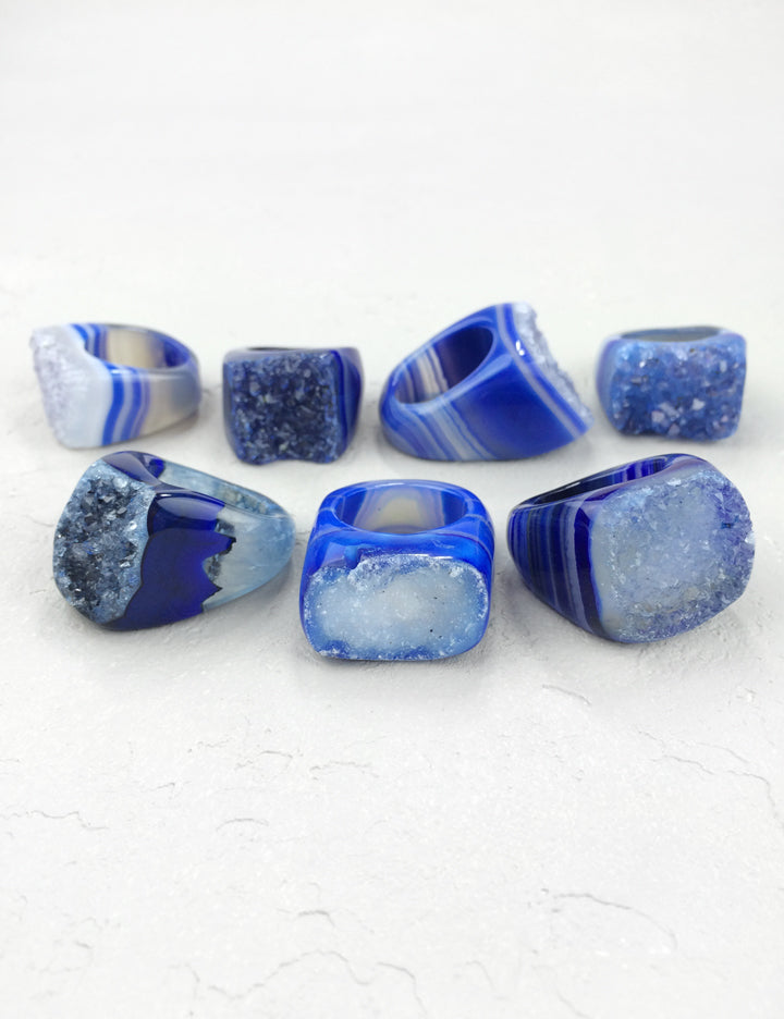Natural Stone Druzy Ring | More Colors