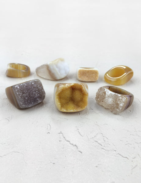 Natural Stone Druzy Ring | More Colors
