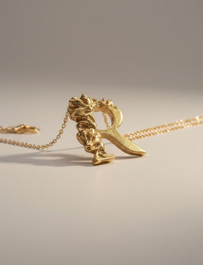 Botanical Initial Necklace