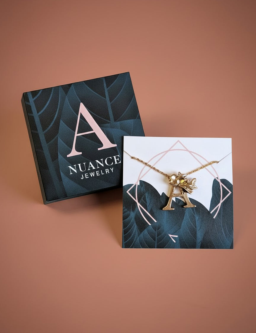 Botanical Initial Necklace