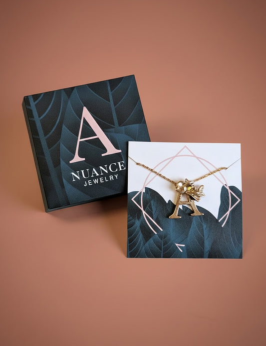 Botanical Initial Necklace