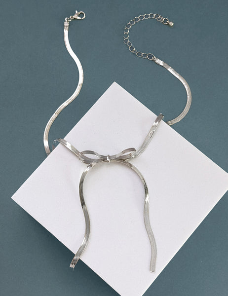 Bow Herringbone Necklace