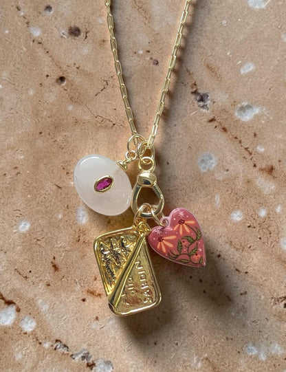 Inset Gemstone Charm - Small | Options