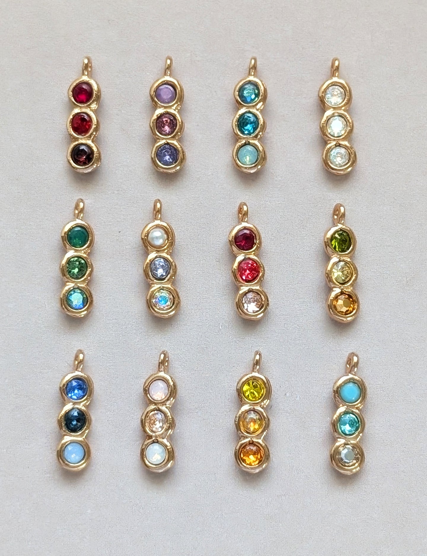 Colorblock Birthstone Charm