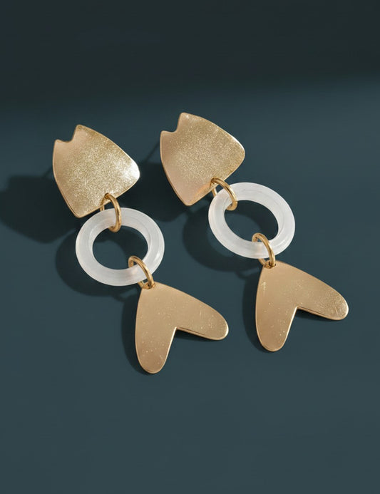 Fish Cutout Earring - Glass