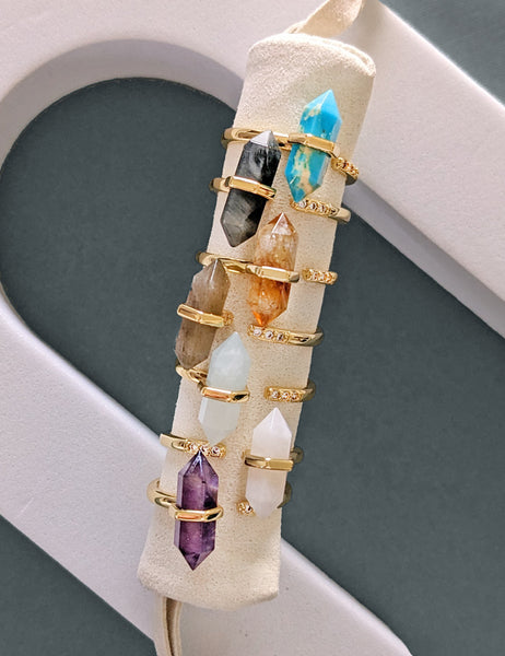 Gemstone Harness Point Ring | More Colors