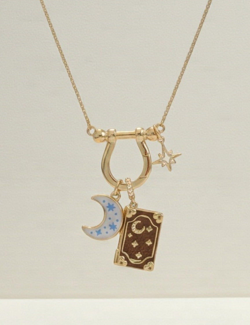 U Bar Charm Holder Necklace