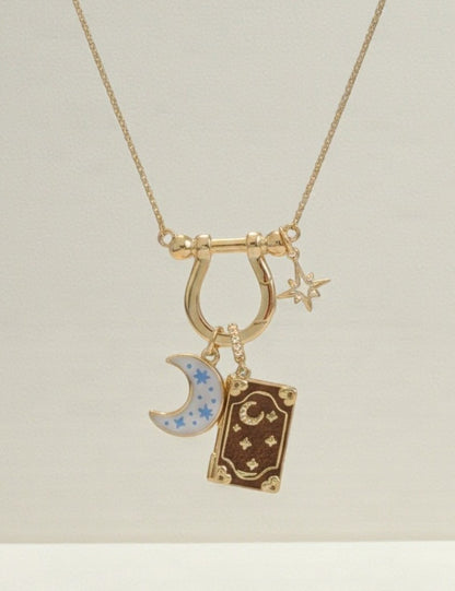 U Bar Charm Holder Necklace