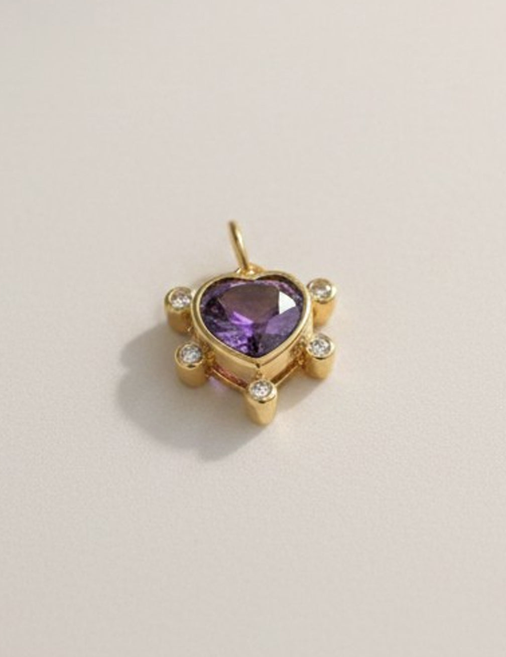 Purple CZ Charm