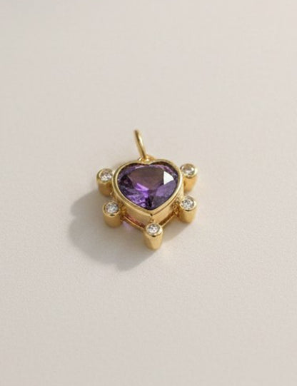 Purple CZ Charm