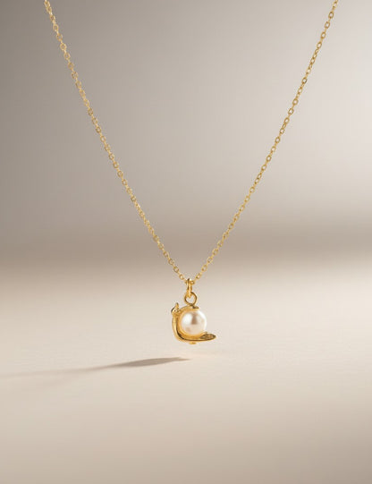 Snail Birthstone Necklace