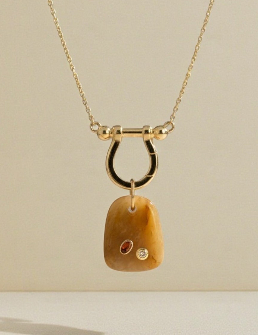 U Bar Charm Holder Necklace